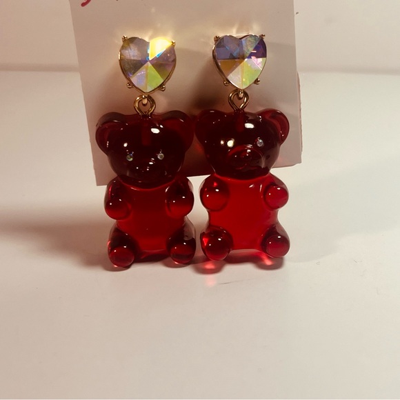 Betsey Johnson Gummy Bear Christmas Earrings Holiday Jewelry New NWT - Picture 4 of 9